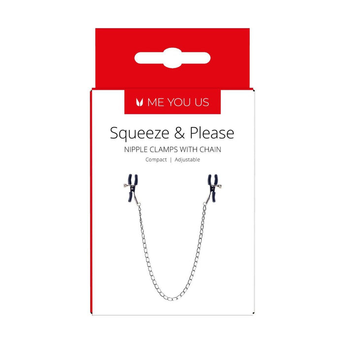 Squeeze & Please Nipple Chain - Silver
