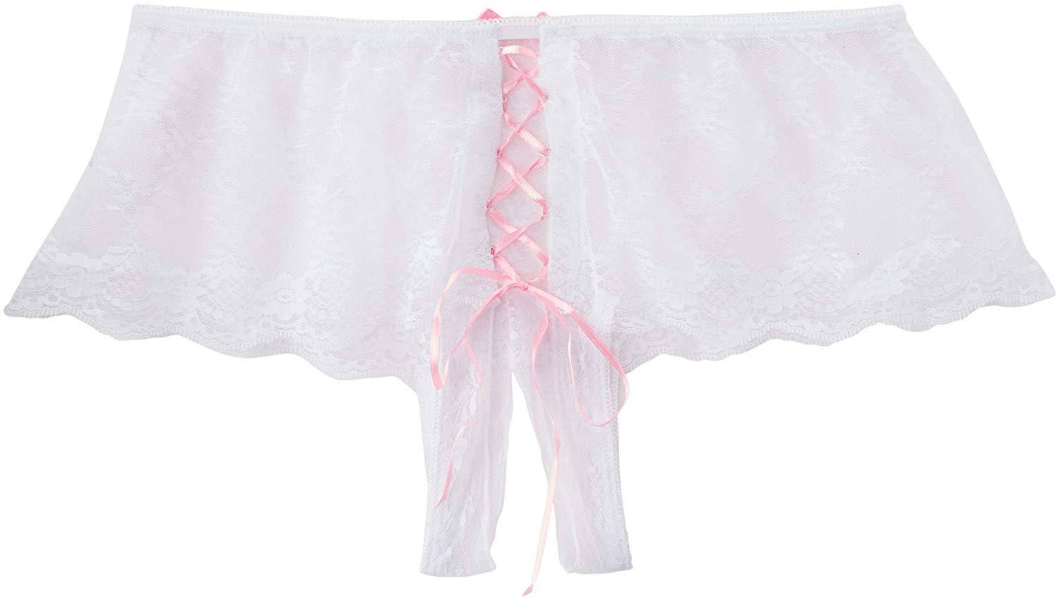 Lace Open Crotch Shorts