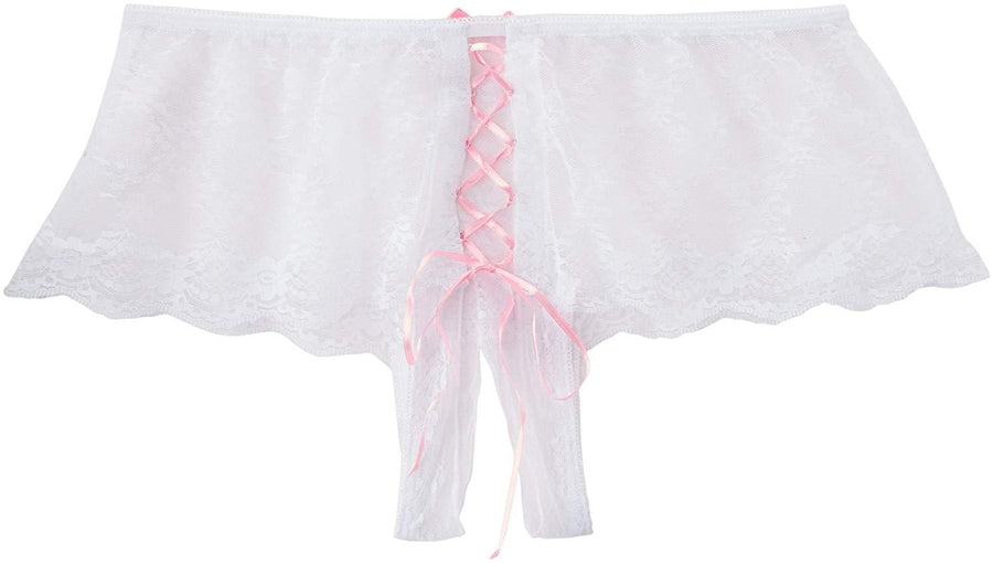 Lace Open Crotch Shorts