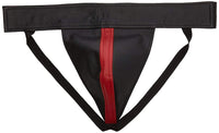 Thumbnail for Scandals Black Leather Jock with Red Stripe