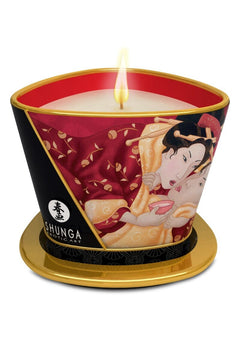 Shunga Massage Candle 170ml - Natural Oils, Sensuous Aphrodisiac Aroma, Lasts up to 40 Hours