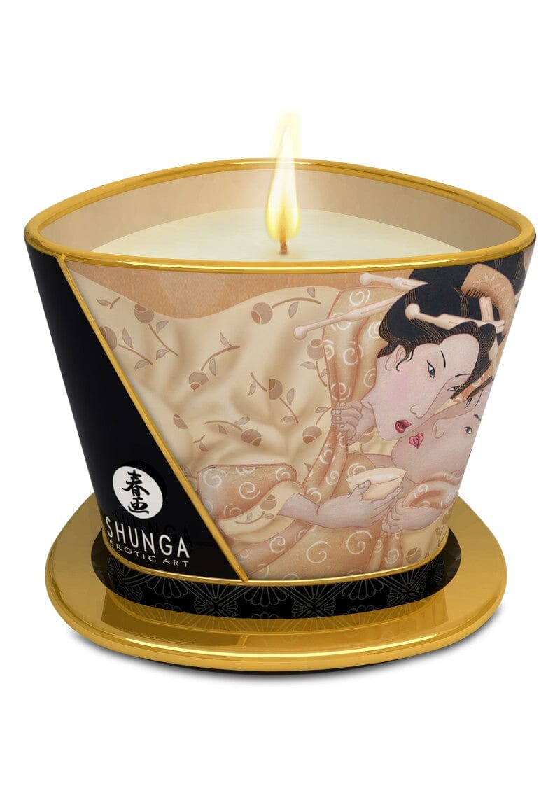 Shunga Massage Candle 170ml - Natural Oils, Sensuous Aphrodisiac Aroma, Lasts up to 40 Hours