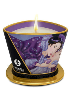 Shunga Massage Candle 170ml - Natural Oils, Sensuous Aphrodisiac Aroma, Lasts up to 40 Hours