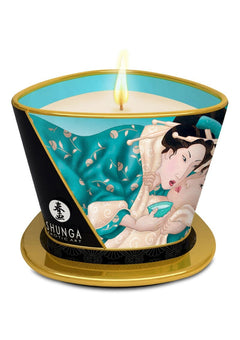 Shunga Massage Candle 170ml - Natural Oils, Sensuous Aphrodisiac Aroma, Lasts up to 40 Hours