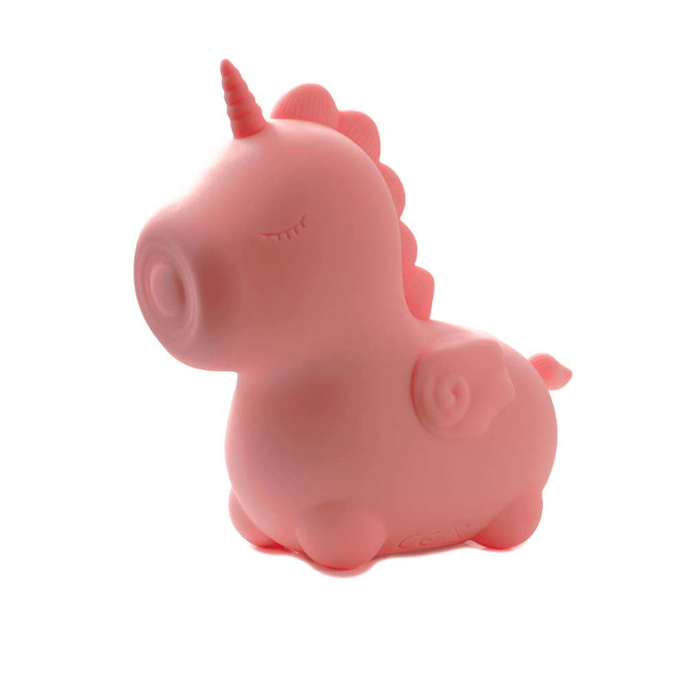 Unihorn Heart Throb clitoral vibrator with heart-shaped design and textured surface for targeted pleasure.