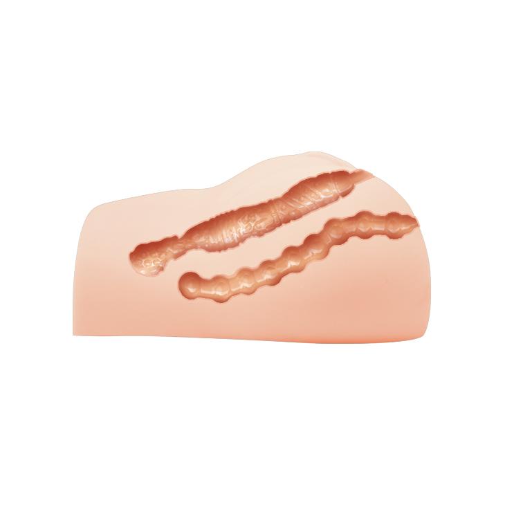 Crazy Bull realistic vibrating masturbator with dual vagina and anal openings, multi-speed control for enhanced pleasure.