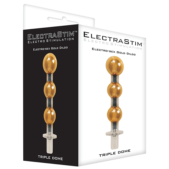 ElectraStim Triple Dome Gold Dildo