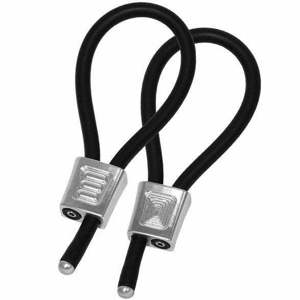 ElectraStim Electrastim Prestige adjustable electro-sex cock loop with control unit and wires for erotic stimulation.