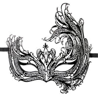 Thumbnail for Asymmetrical Venetian Metal Mask ~ Black or Gold