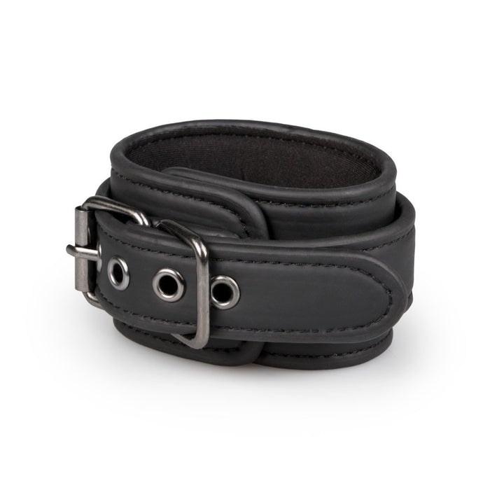 Black Faux Leather Wrist Cuffs