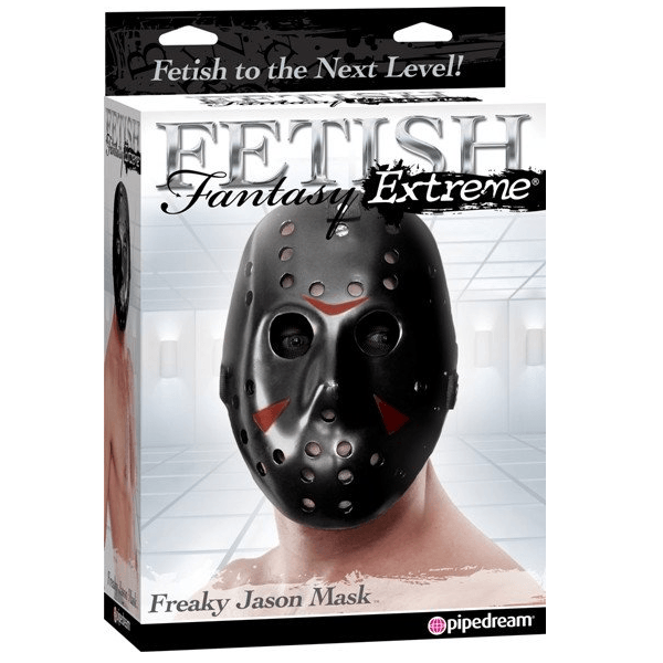 Freaky Jason mask from Pipedream's Fetish Fantasy Extreme collection, featuring a detailed horror-themed hood and mask design.
