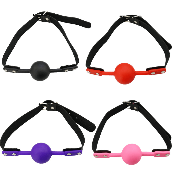 Scandals Silicone and Leather Ball Gag