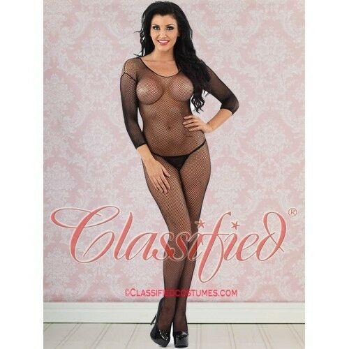 Crotchless Fishnet Catsuit (Black, White or Red)