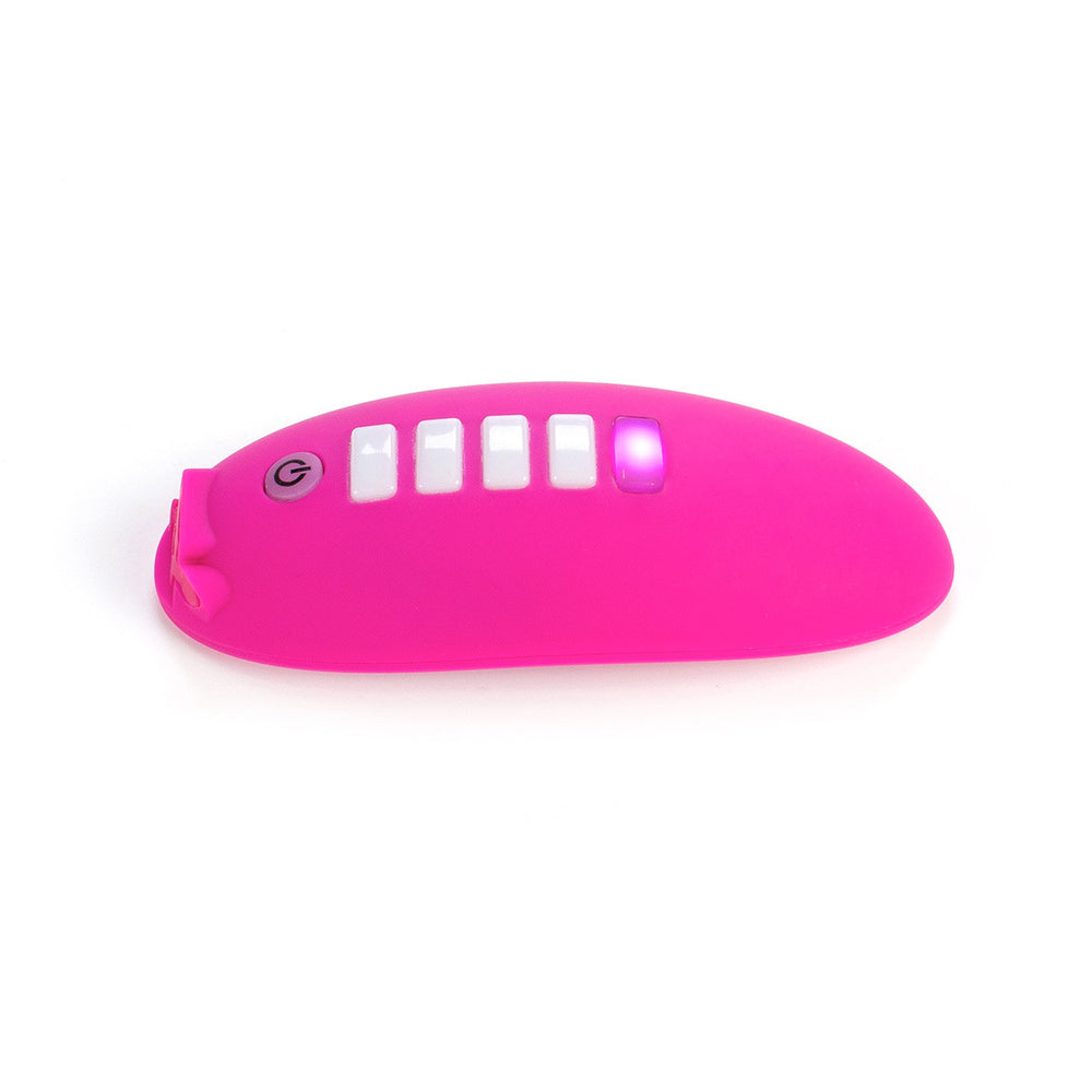 OhMiBod Lightshow couples toy with colorful LED lights, compact design, and sleek finish for intimate moments.