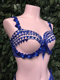 @LittleFire_Studio Handmade Blue Sequin Bra ~ LFSB05