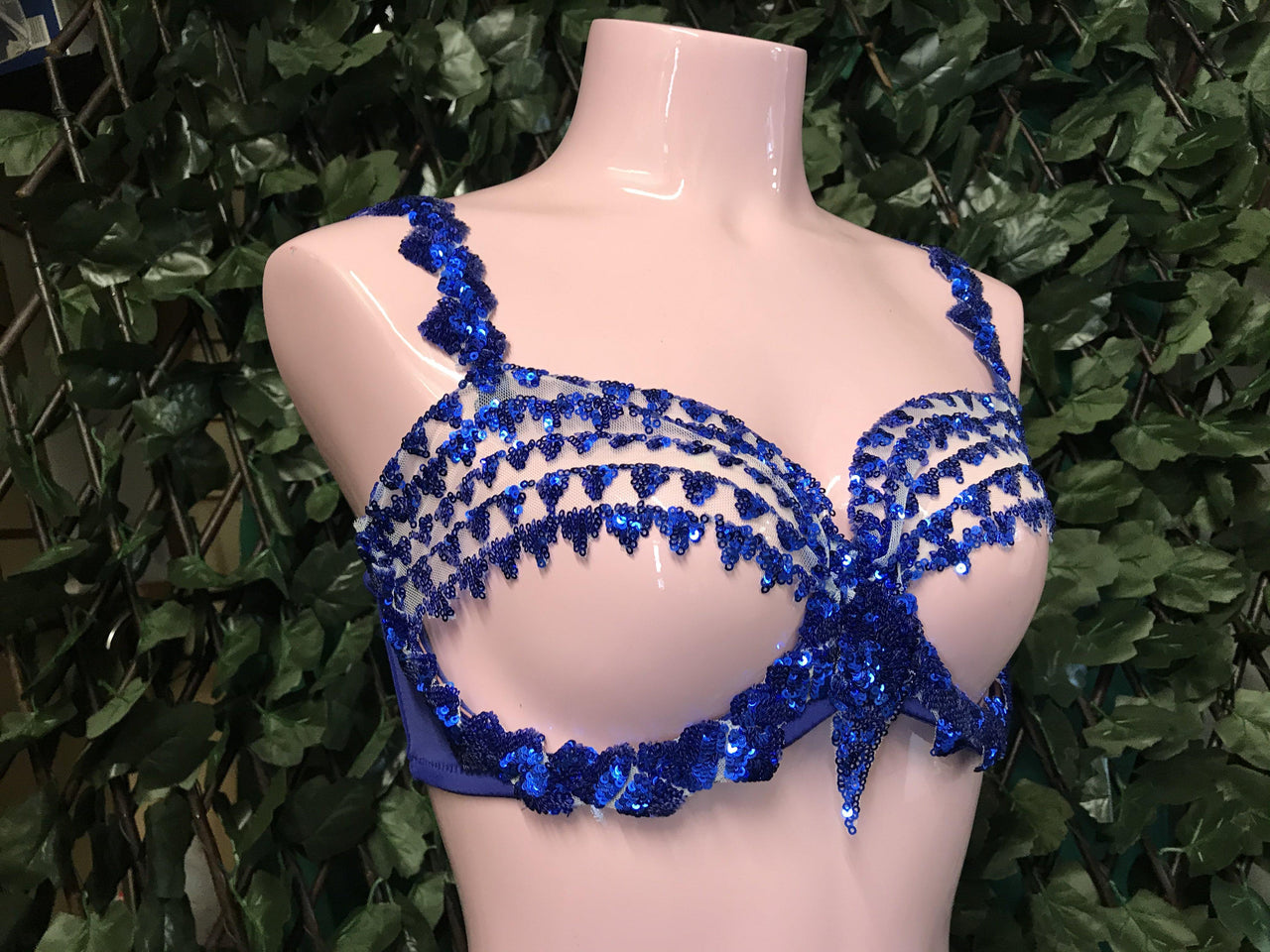 @LittleFire_Studio Handmade Blue Sequin Bra ~ LFSB05