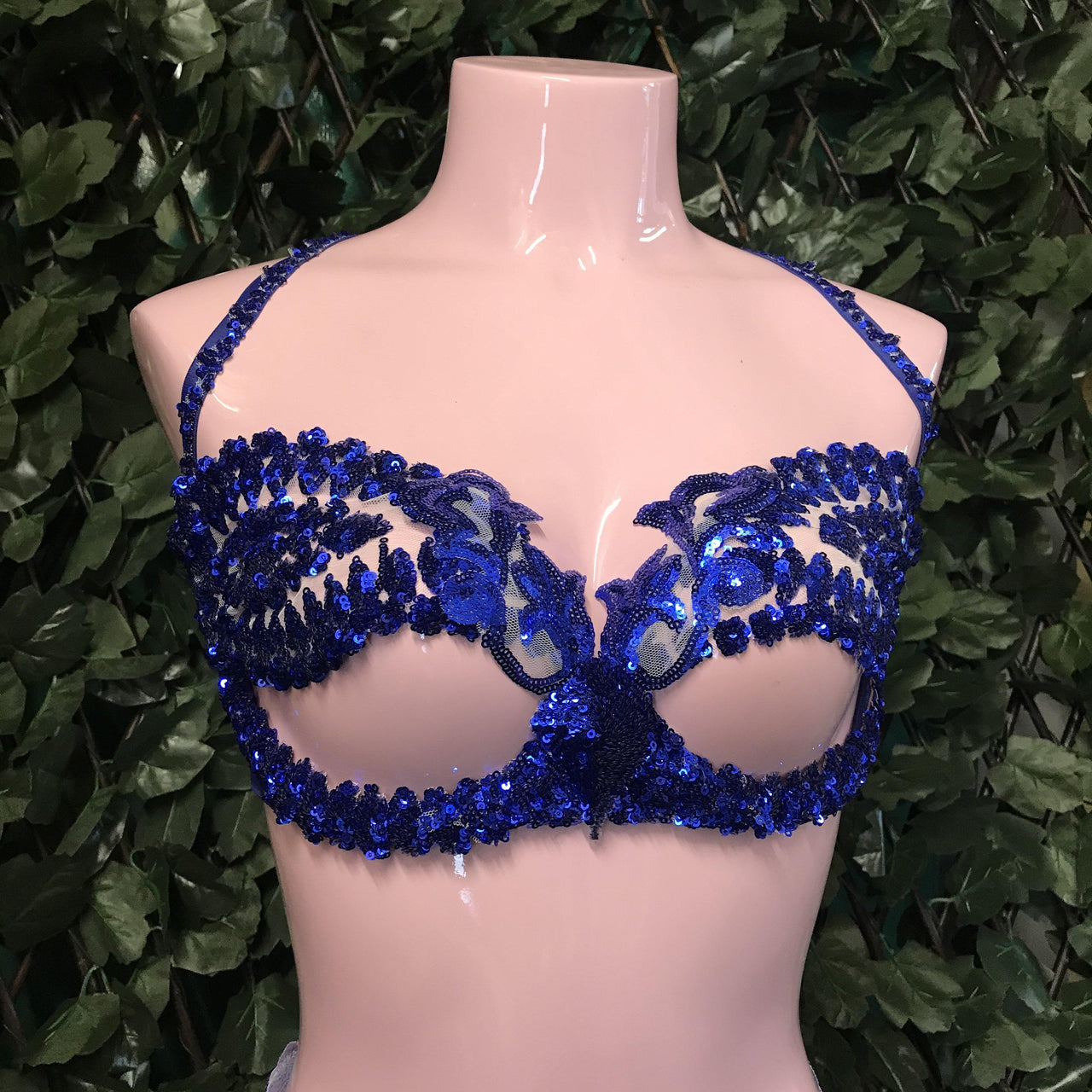 @LittleFire_Studio Handmade Blue Sequin Bra ~ LFSB06