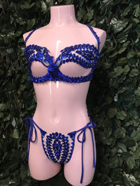 @LittleFire_Studio Handmade Blue Sequin Bra ~ LFSB06