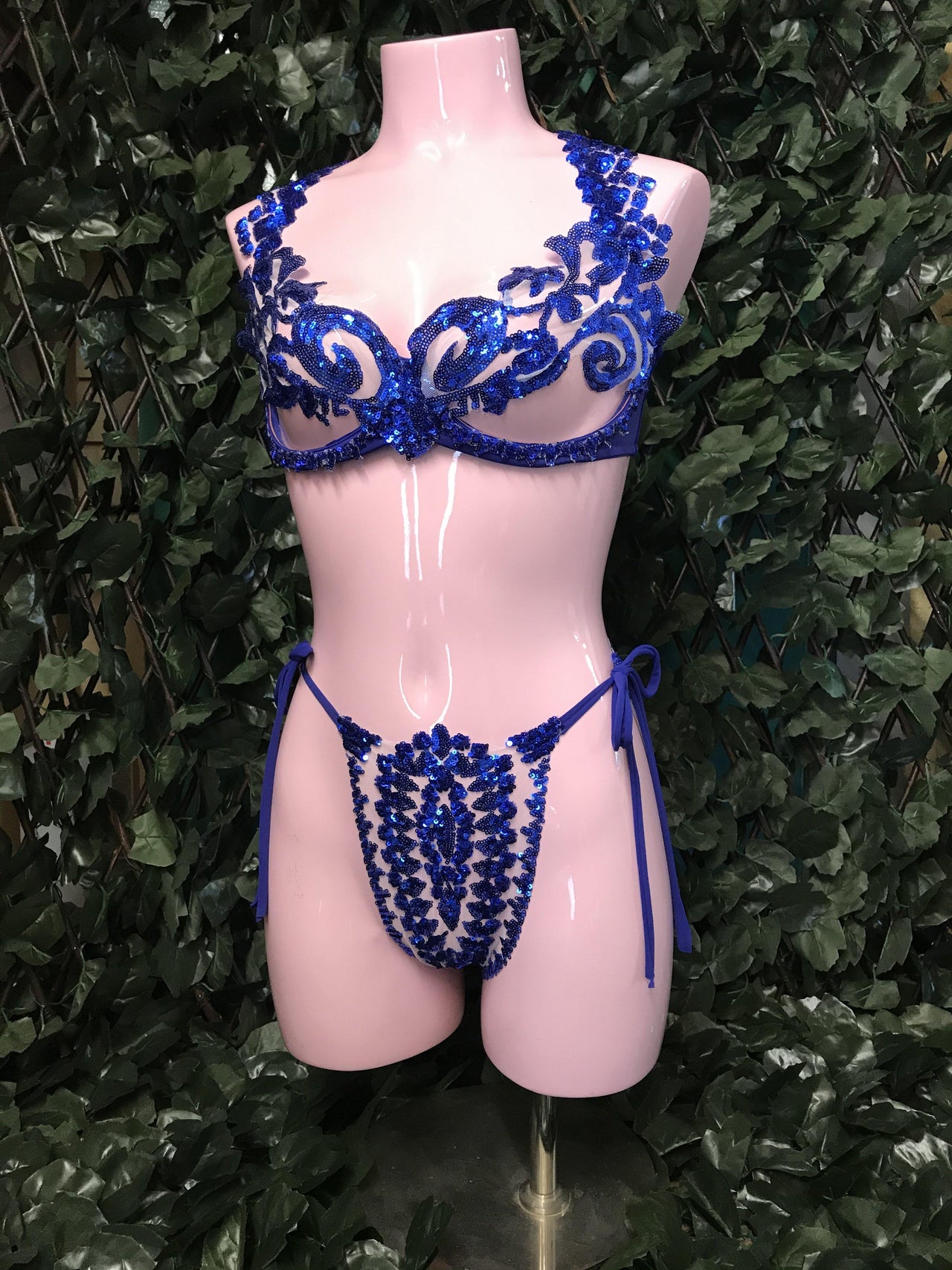 @LittleFire_Studio Handmade Blue Sequin Bra ~ LFSB03