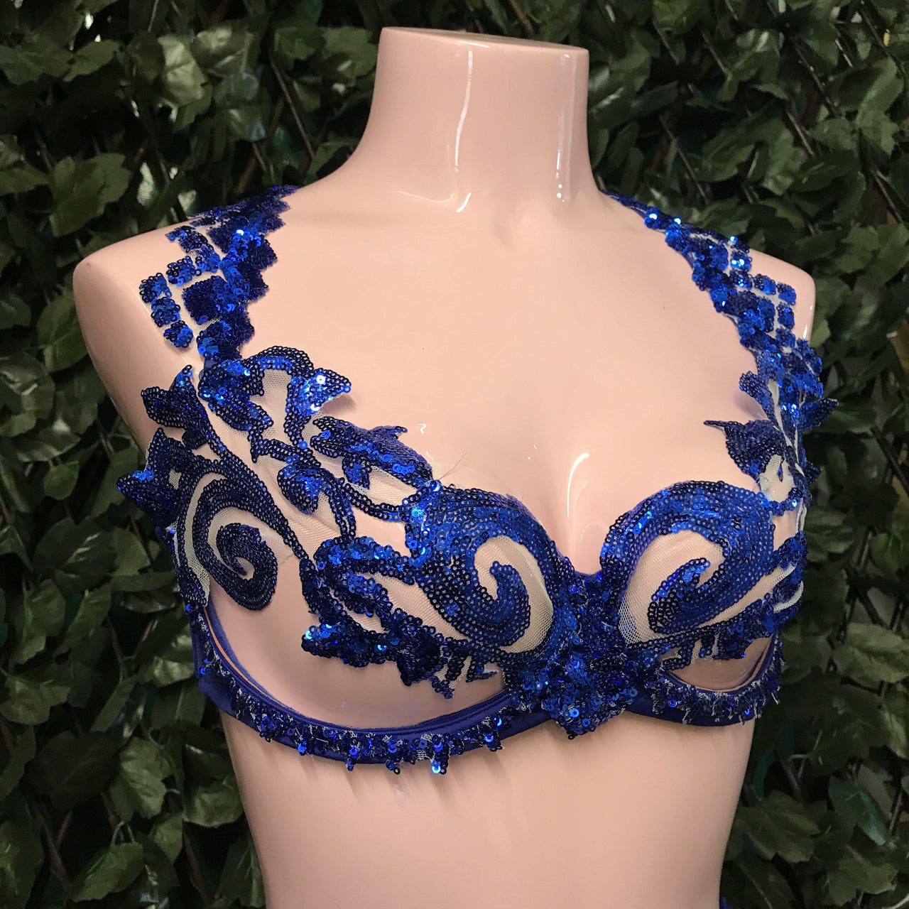 @LittleFire_Studio Handmade Blue Sequin Bra ~ LFSB03