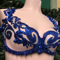 @LittleFire_Studio Handmade Blue Sequin Bra ~ LFSB03