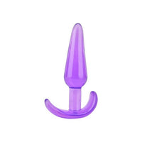 a purple plastic object with a long tail