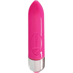 Rocks Off 80mm single speed bullet vibrator, compact personal massager with smooth surface and sleek design.