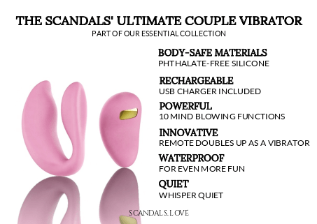 The Scandals Ultimate Couples Vibrator and Remote Control Pebble-50% OFF