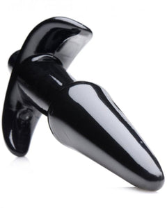 Thrilling Noir Smooth Vibrating Anal Plug for Beginners in black