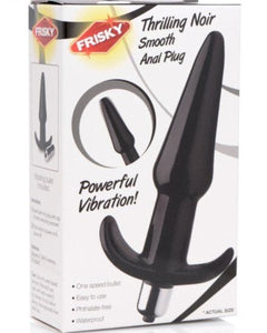 the box for the Thrilling Noir Smooth Vibrating Anal Plug for Beginners in black