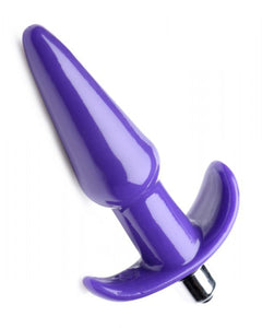 Thrilling Noir Smooth Vibrating Anal Plug for Beginners in purple
