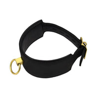 Thumbnail for Noir Nubuck Leather Collar with O Ring
