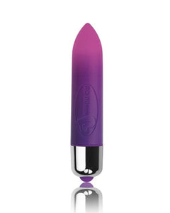 Rocks Off RO-80mm patterned bullet vibrator with seven settings, compact design, perfect for intense pleasure and discreet use.