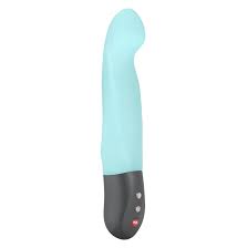 a blue and black vibrating device on a white background
