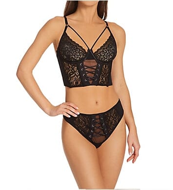 Dreamgirl Stretch Mesh Lace Underwire Bustier