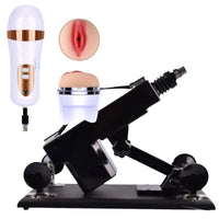 VIBRATING AND HEATING Deluxe Masturbator Fuck Machine ( with FREE Vibrator Dong Attachment )