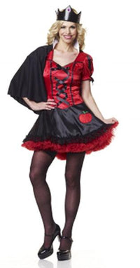 Fairytale Wicked Queen Costume 2PC Dress With Cape & Fabric Crown