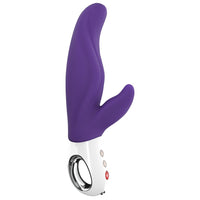 Thumbnail for a white and purple device with a purple handle