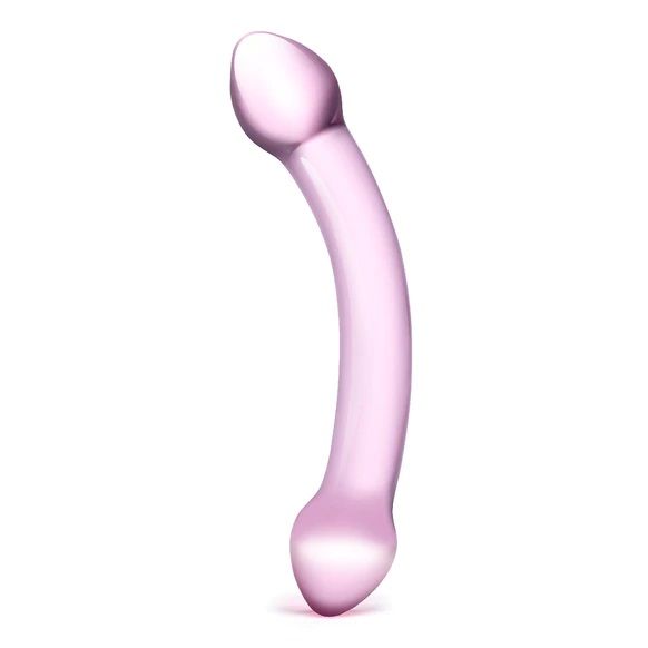 Glas Double Trouble Dildo Lila (7,25")