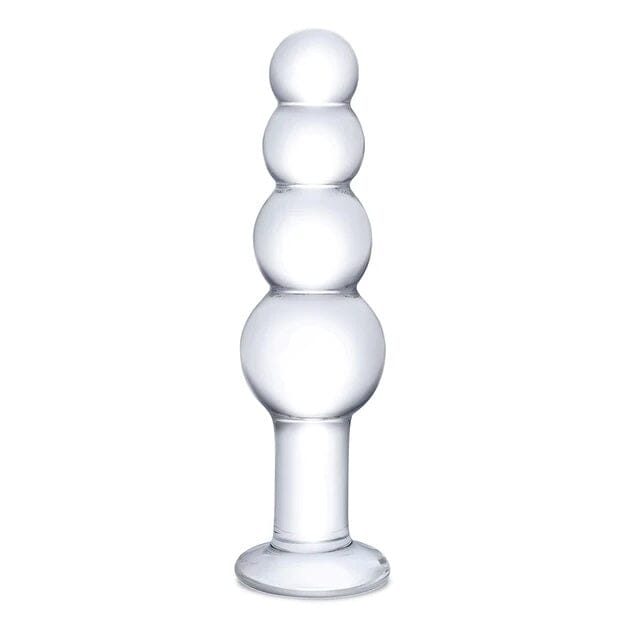 Glas Glass Beaded Butt Plug 7.25"