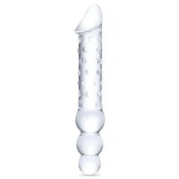 Thumbnail for Glas Double Ended Glass Dildo with Anal Beads 12