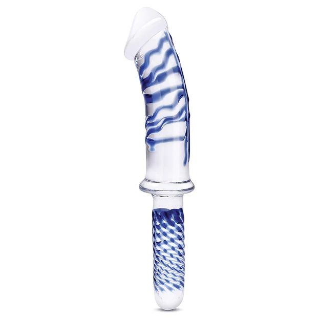 Glas Realistic Double Ended Glass Dildo With Handle (11")