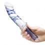 Glas Realistic Double Ended Glass Dildo With Handle (11")