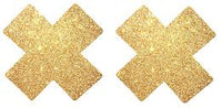 AIS Gold Glitter Cross Nipple cover- 1 pair *POLYBAG ONLY* NC10007 Not Available For Local Delivery