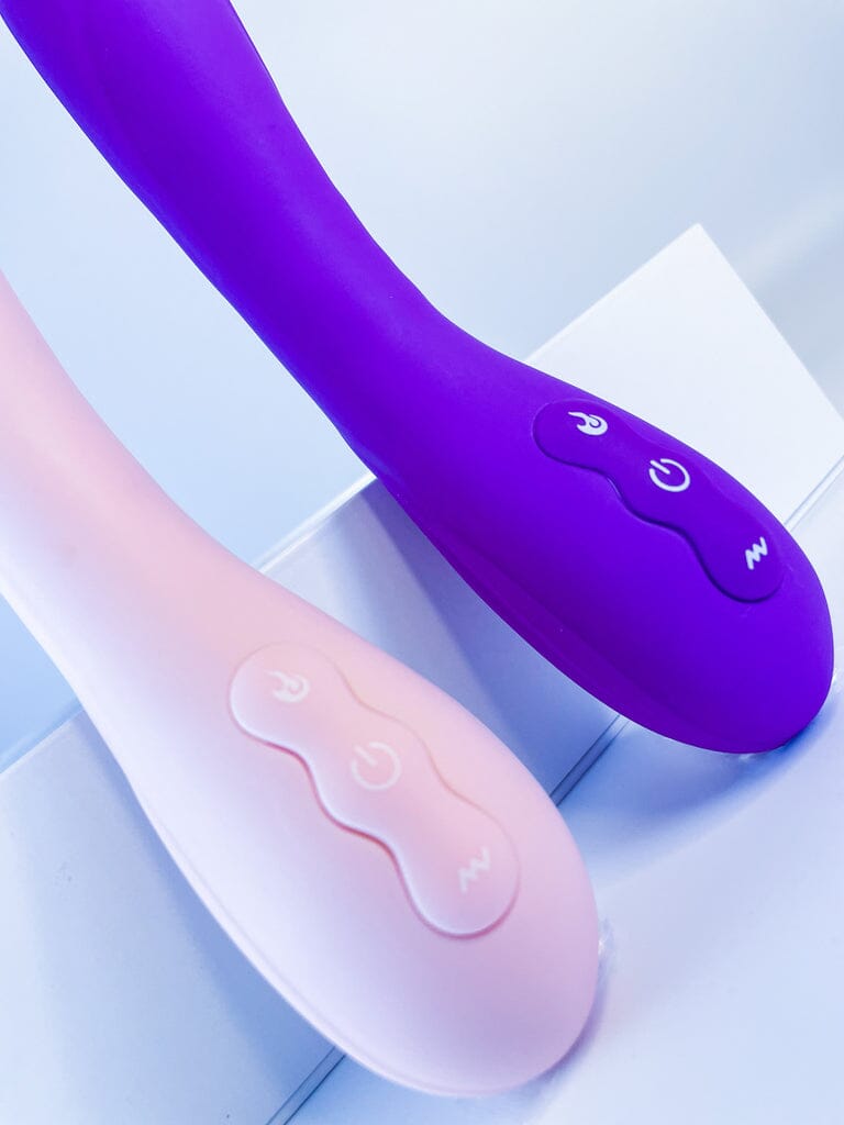 Scandals G Spot Touch Heat Massager showing smooth, curved design with textured surface for targeted pleasure and heat functionality.