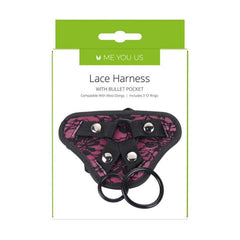 Strap on Harness with Lace - Adjustable with Multiple Sized-Rings