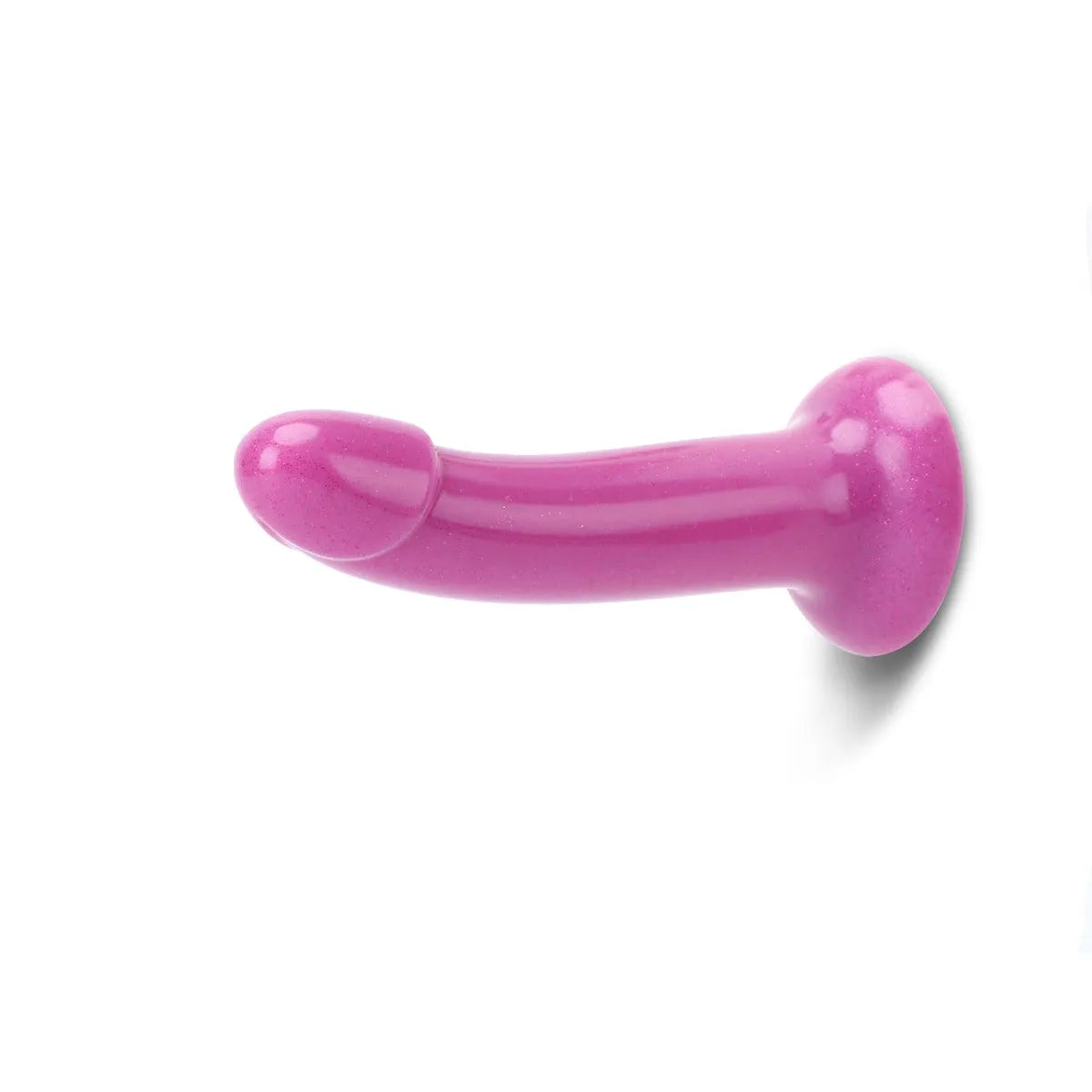 a pink toy with a long tongue sticking out of it