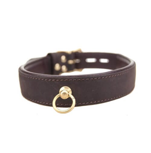 Nubuck Leather Choker with ‘O’ Ring