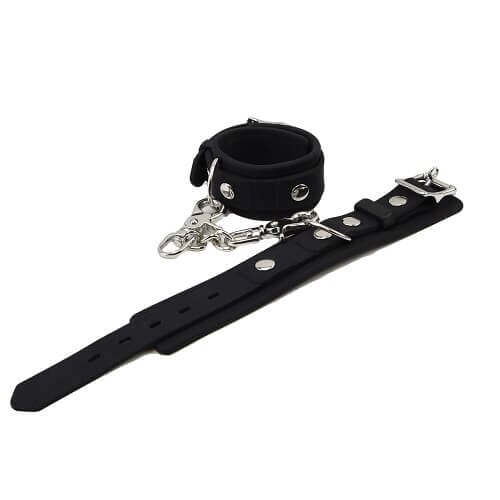 Bound to Please silicone universal cuffs with adjustable straps and secure closures, designed for comfortable wrist restraint use.