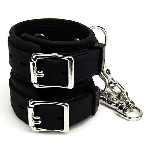 Bound to Please silicone universal cuffs shown as soft, flexible wrist restraints designed for comfort and secure fit.